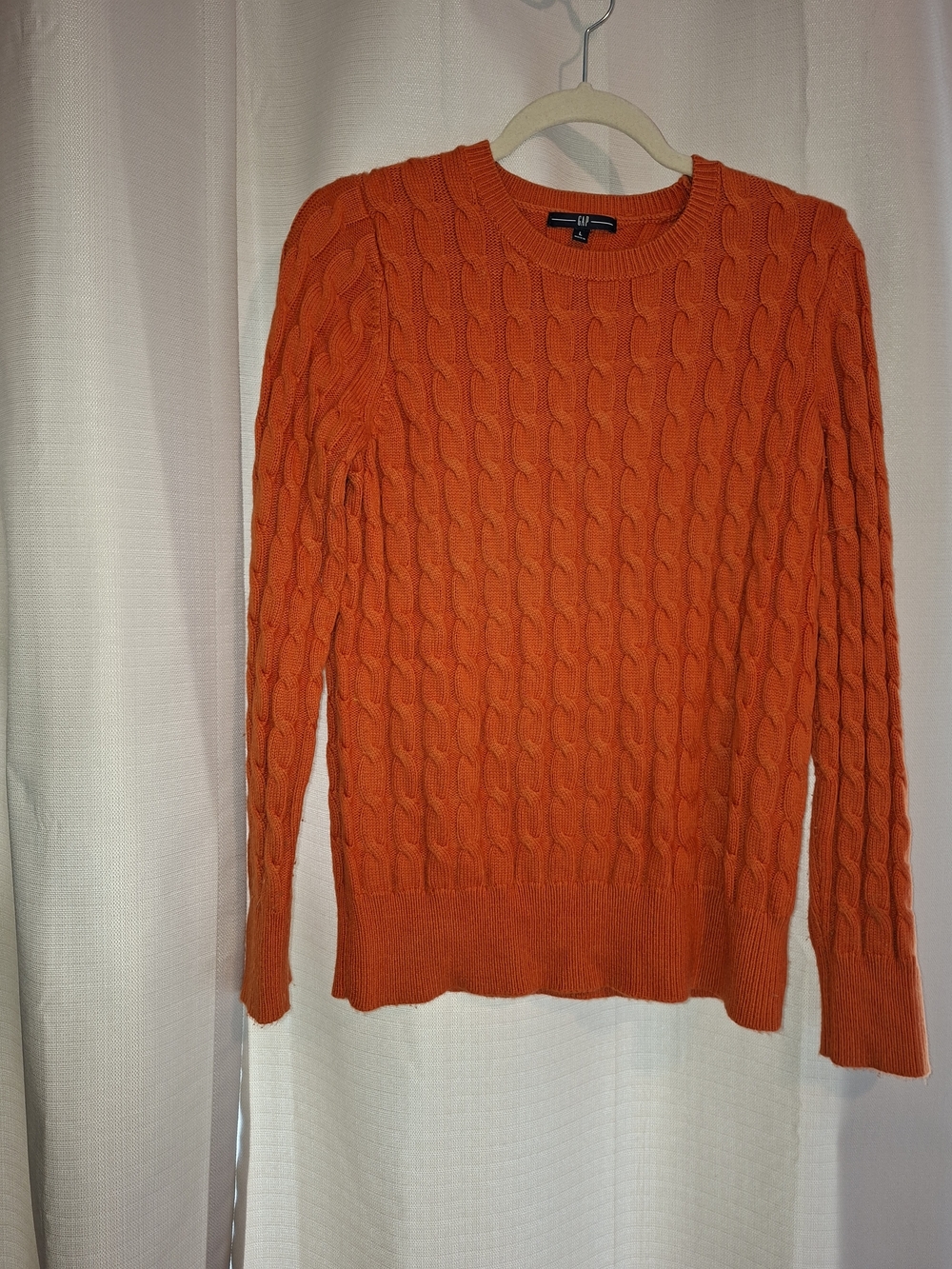 Y2K GAP Women's Cable-Knit Crewneck Sweater, Size L